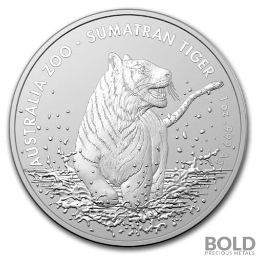 2020 RAM Australia Zoo Sumatran Tiger 1 oz Silver BU