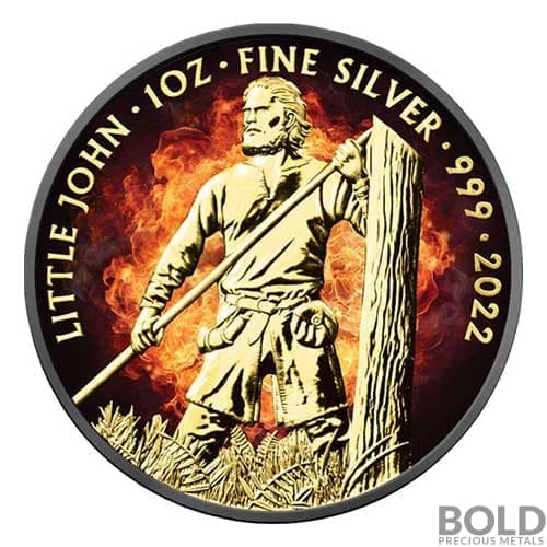 2022 Great Britain Myths & Legends Burning Little John 1 oz Silver