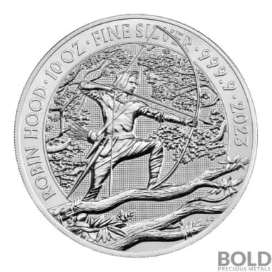 2023 Great Britain Myths & Legends Robin Hood 10 oz Silver BU
