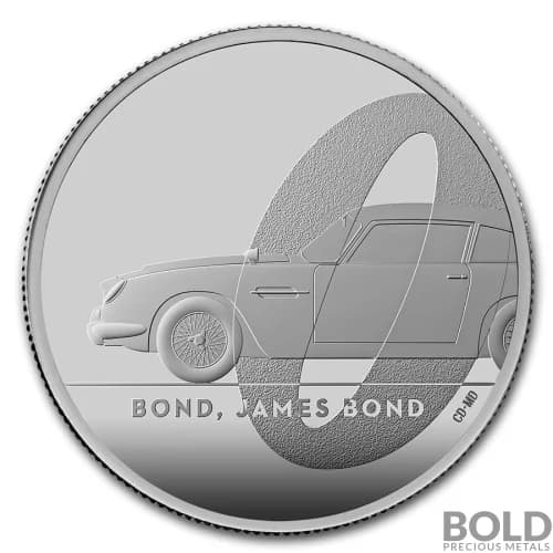 2020 UK 1 oz Silver James Bond 007 R1 (Aston Martin-DB5) Proof