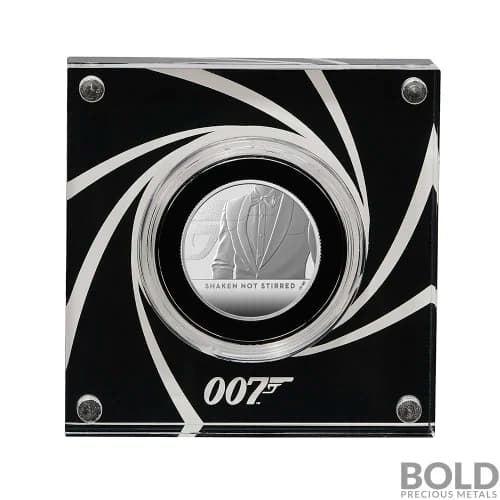2020 UK 1/2 oz Silver James Bond 007 R3 (Shaken Not Stirred)
