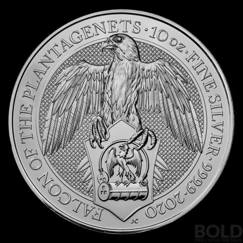 2020 Silver Great Britain Queen's Beasts (The Falcon) - 10 oz