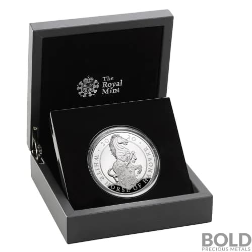 2020 Britain Queen's Beasts White Horse Hanover 5 oz Silver Proof