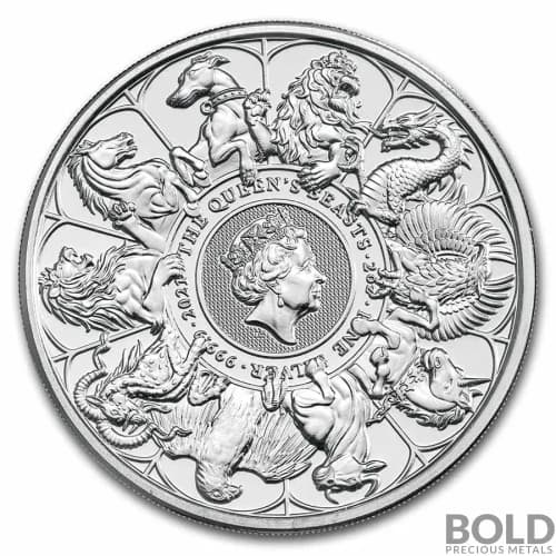 2021 Britain Queen's Beasts Completer 2 oz Silver BU