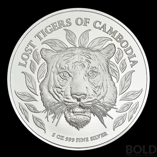 2022 Lost Tiger of Cambodia 5 oz Silver BU