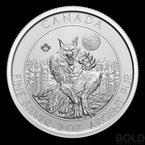 2021 Canada Creatures of the North: Werewolf 2 oz Silver BU