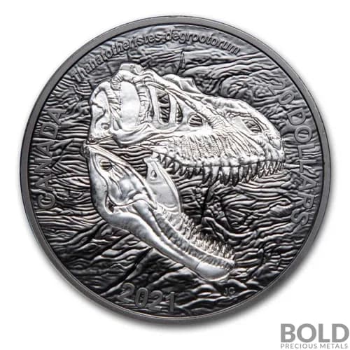 2021 RCM Discovering Dinosaurs Reaper of Death 1 oz Silver Proof