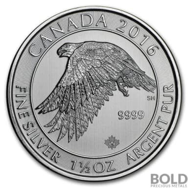 2016 Silver Canadian White Falcon 1.5 oz