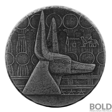 2021 Silver 5 oz Republic of Chad Anubis Coin