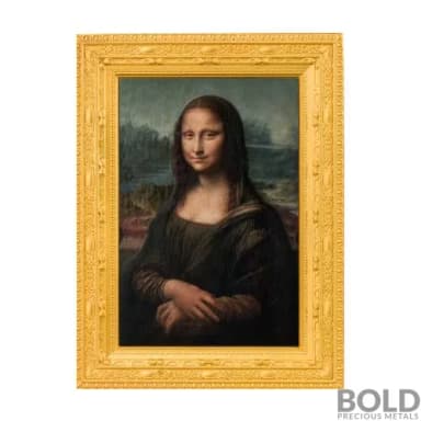 2022 Chad Mona Lisa by Leonardo da Vinci Colored High Relief Coin - Silver 2 oz (Bi-Metal)