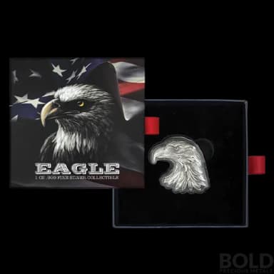 2022 Chad Eagle Shaped 1 oz Silver Antiqued Coin