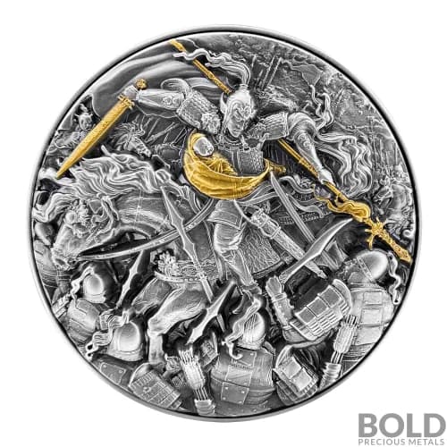 2021 Chad Zhao Yun The Battle of Changban 2 oz Silver HR Antiqued