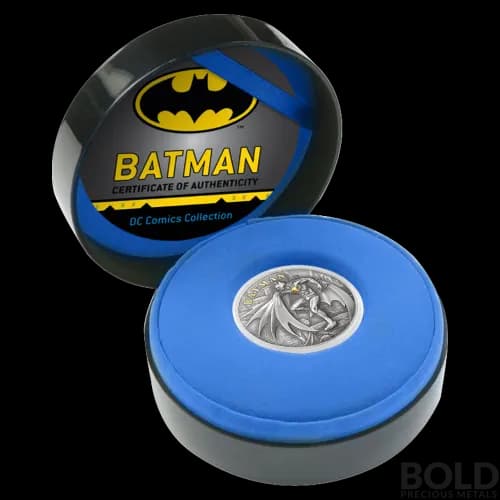2021 Cook Islands Batman 2 oz Silver Antiqued