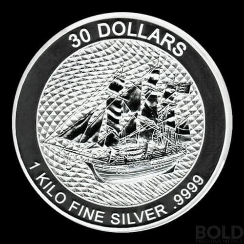 2020 Cook Islands Bounty 1 kilo Silver BU