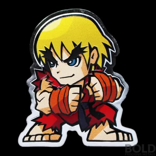 2021 Fiji Street Fighter Mini-Fighters Ken 1 oz Silver Proof
