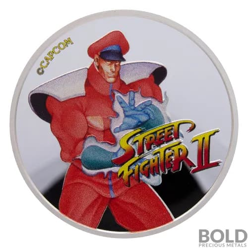 2021 Fiji Street Fighter II M Bison 1 oz Silver Colored BU