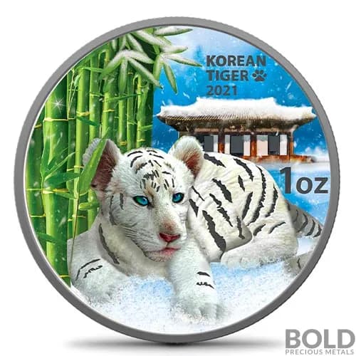 2021 South Korea Tiger "Baekho Edition" 1 oz Silver Coin
