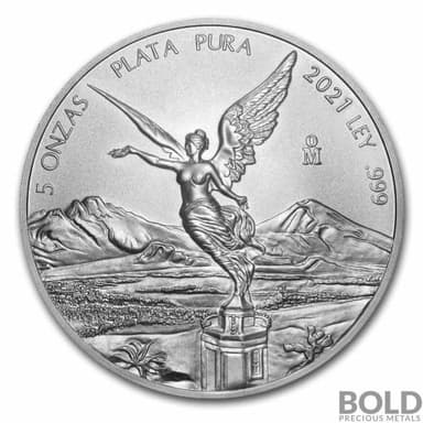 2021 Mexican Libertad 5 oz Silver BU