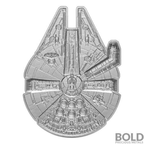 2021 Niue Star Wars Millennium Falcon Shaped 1 oz Silver Proof