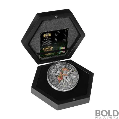 2022 Niue 3 oz Silver Around the World in 80 Days 150th Anniversary Coin