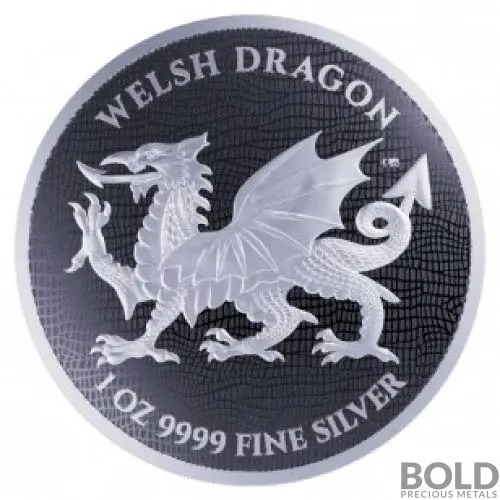 2022 Silver Niue Heraldic Animal: Welsh Dragon 1 oz BU
