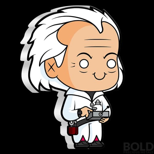 2020 Niue Back To The Future Doc Brown 1 oz Silver Proof