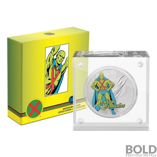 2020 Niue Justice League Martian Manhunter 1 oz Silver Proof