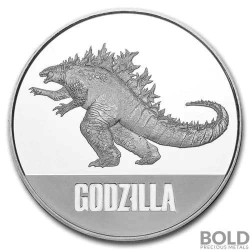 2021 Niue Godzilla Vs King Kong: Godzilla 1 oz Silver BU