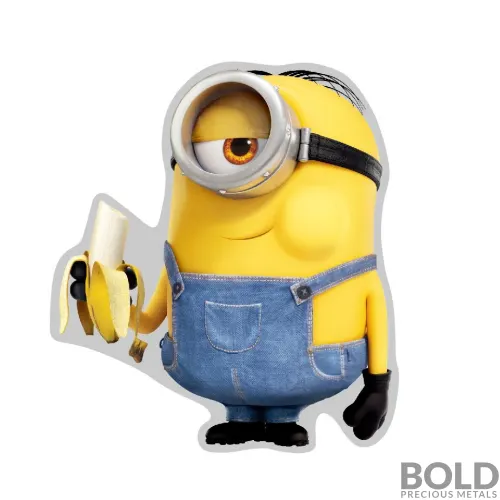 2021 Niue Minion Shape Stuart 1 oz Silver Colored Proof