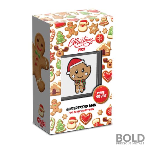 2021 Niue Chibi Gingerbread Christmas 1 oz Silver Proof