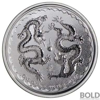 2018 Silver Niue Double Dragon - 1 oz