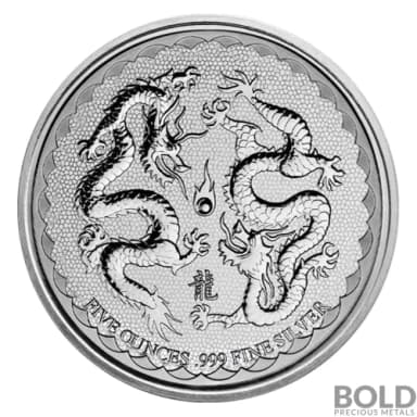 2018 Silver Niue 5 oz Double Dragon