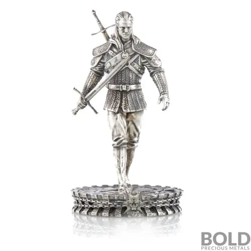2021 50$ White Wolf - The Witcher Book Series 1 Kilo Silver Statue