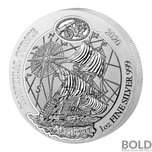2020 Rwanda Nautical Ounce Mayflower 1 oz Silver BU