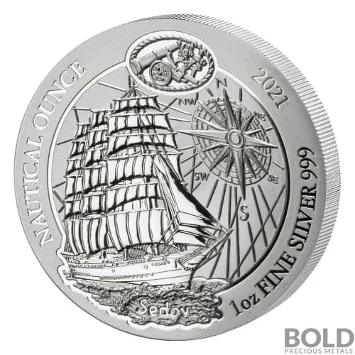 2021 Rwanda Nautical Ounce Sedov 1 oz Silver BU