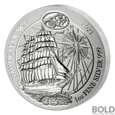 2021 Rwanda Nautical Ounce Sedov 1 oz Silver BU