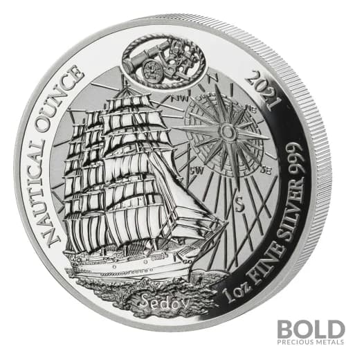 2021 Rwanda Nautical Ounce Sedov 1 oz Silver Proof