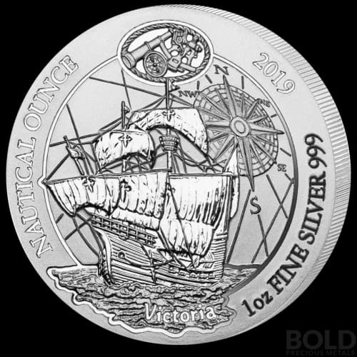 2019 Rwanda Nautical Ounce Victoria Silver BU