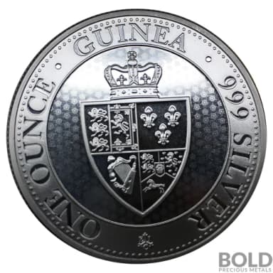 2019 Silver Saint Helena Spade Guinea - 1 oz