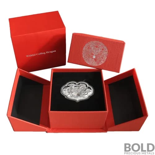 2022 Samoa Wishful Coiling Dragon 2 oz Silver Proof