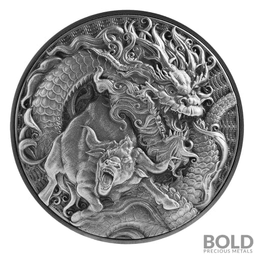 2021 Tokelau Dragon Zodiac Pairs: Chinese Dragon & Ox 2 oz Silver