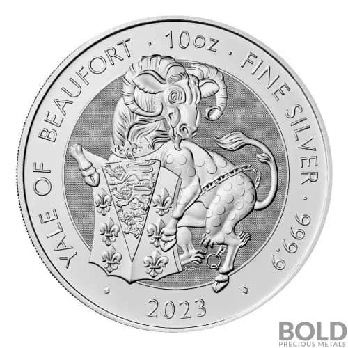 2023 Britain Tudor Beasts Yale of Beaufort 10 oz Silver BU
