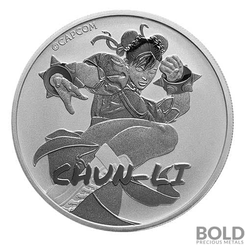 2022 Tuvalu Street Fighter: Chun Li 1 oz Silver BU