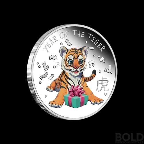 2022 Tuvalu Baby Tiger 1/2 oz Silver Proof