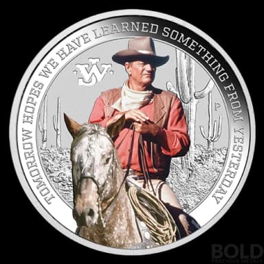 2022 Tuvalu John Wayne 1 oz Silver Colored Proof