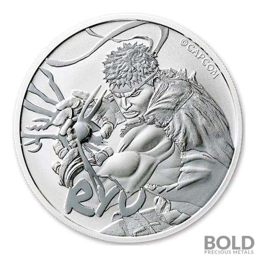 2022 Tuvalu Street Fighter: Ryu 1 oz Silver BU