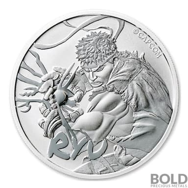 2022 Tuvalu Street Fighter: Ryu 1 oz Silver BU