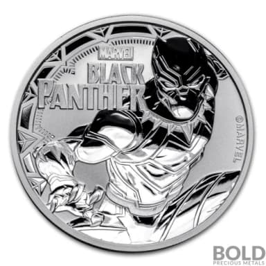 2018 Silver Tuvalu Black Panther - 1 oz