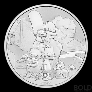 2021 Tuvalu The Simpsons Family 1 oz Silver BU