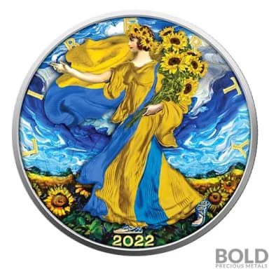 2022 American Silver Eagle 1 oz - Ukrainian Sovereignty Edition